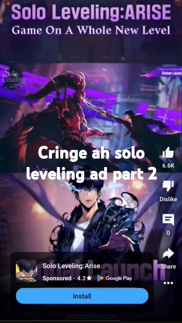 Cringe ah solo leveling ad part 2 YouTube