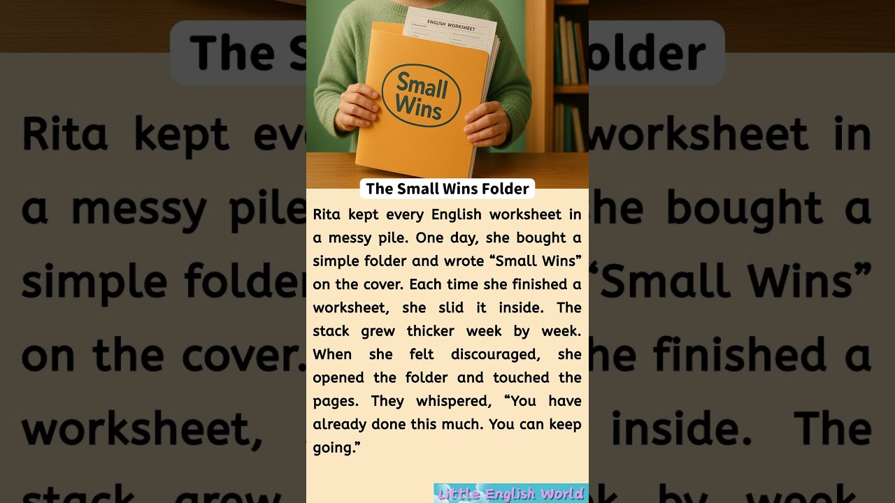 Day 122｜Learn English: The Small Wins Folder 📁🌱Reading and Listening 