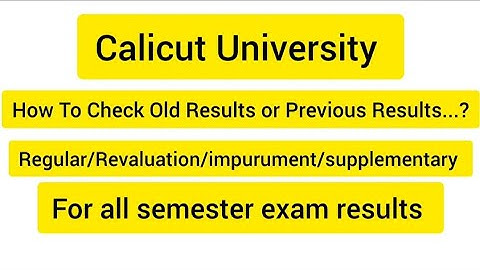How To Check Calicut University Degree Old Results|Demo video|#calicutuniversitylatest