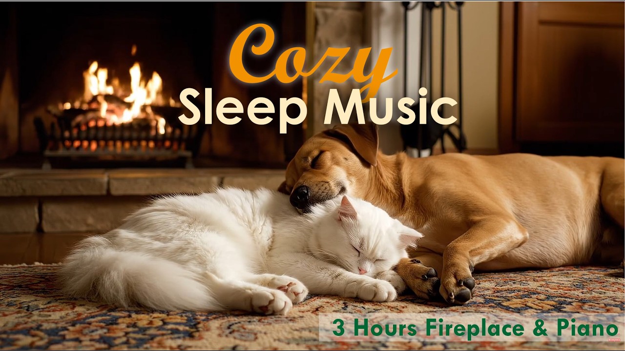 Ultimate Cozy Night 🐶🐱 Fireplace Ambience for Deep Sleep