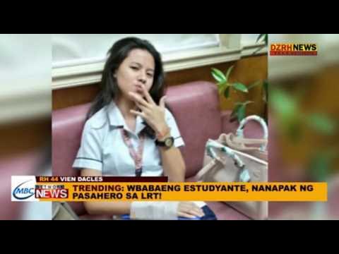 BABAENG ESTUDYANTE, NANAPAK NG PASAHERO SA LRT!