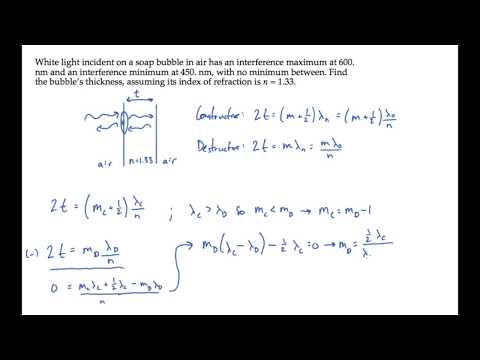 Optics: Thin Films. Level 2, Example 1