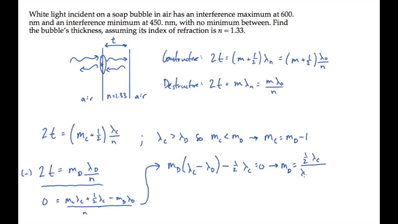 Optics: Thin Films. Level 2, Example 1