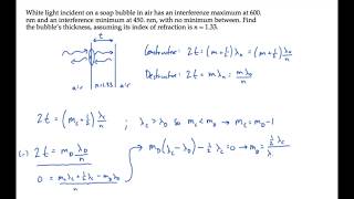 Optics: Thin Films. Level 2, Example 1