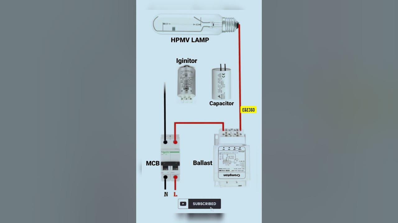 HPMV lamp ignition connection diagram || electrical technical videos