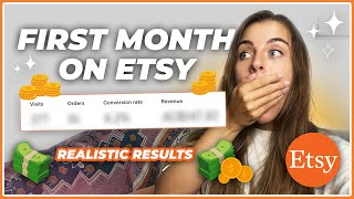 First month on Etsy selling digital downloads // REALISTIC results & beginner tips! 💸✨