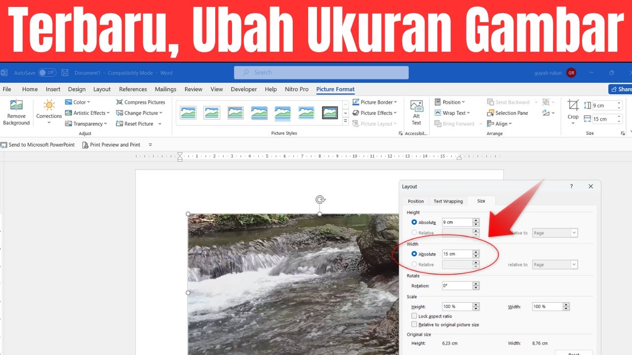 Terbaru, Cara Mengatur Ukuran Gambar di Word - YouTube