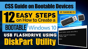 How to Create a Windows 10 Bootable USB Drive using DiskPart | Computer Systems Servicing Guide