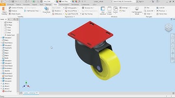 How to Model a Caster Wheel in Autodesk Inventor  Full Step-by-Step Tutorial