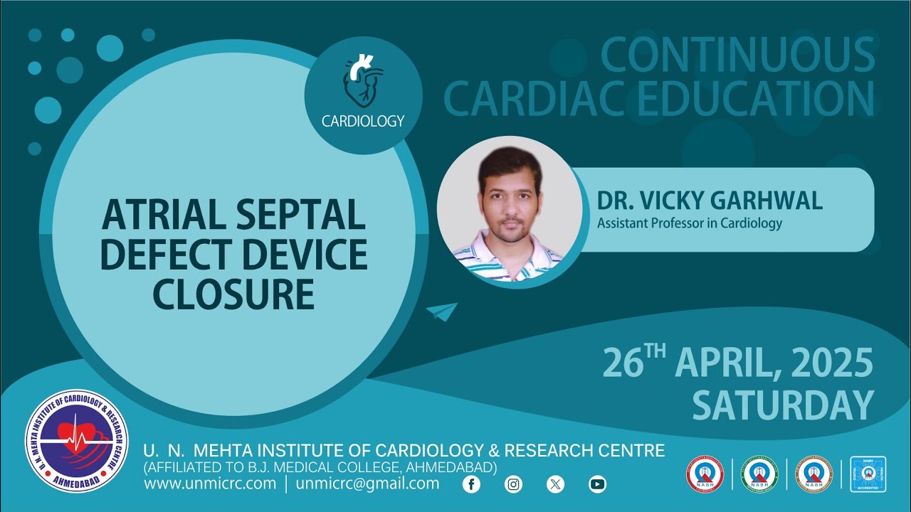 ATRIAL SEPTAL DEFECT DEVICE CLOSURE | CCE | Cardiology | 26.04.25 - YouTube