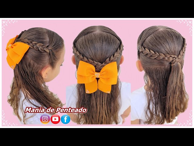 Penteado Infantil Rápido e Fácil com Tranças Simples