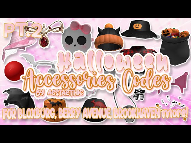 100+ Halloween Accessory Codes/IDs For Brookhaven & Bloxburg 🎃🍂 ~NEW  Creepy Fall Cute Decals~ ROBLOX 