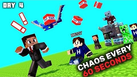 Minecraft but CHAOS Happens EVERY 60 SECONDS!! (DAY4)