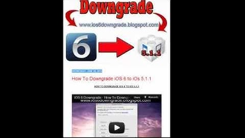iOS 6 Downgrade to iOS 5.1.1 [Works for iPhone, iPad, iPod]