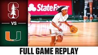 Stanford vs. Miami Full Game Replay | 2025-26 ACC Women's Basketball