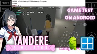 Yandere Sim 2017 Game Test on Android - Winlator 8 screenshot 4