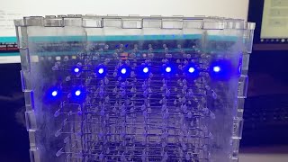 Snake on an 8x8x8 LED Cube with Software PWM Brightness (Retrofuturistic Hardware VIP)