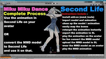 Miku Miku Dance (MMD) conversion to Second Life with model, complete process using Bento Buddy
