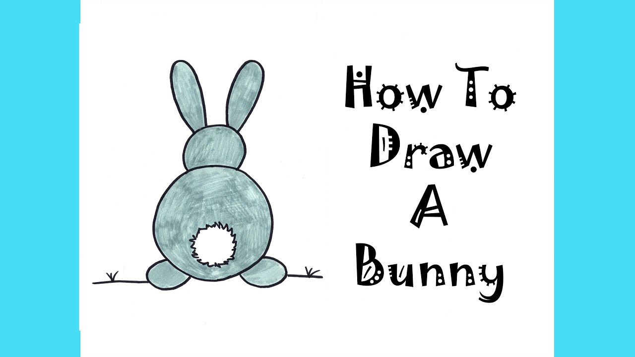 How to Draw a Bunny For Kids Step by Step Easy. Guided easy spring ...