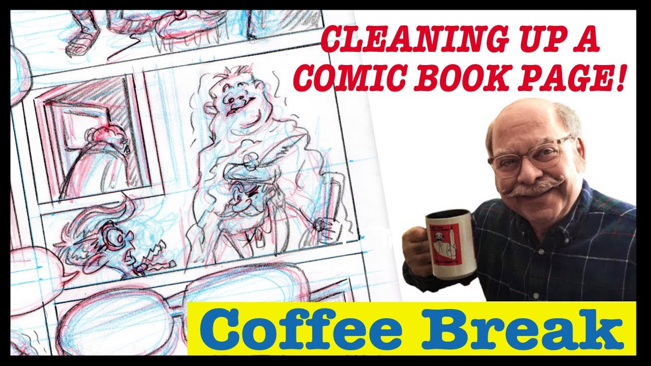 CLEANING UP A COMIC BOOK PAGE! - YouTube