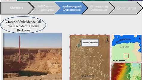 530 Surface Deformation Modelling Using  InSAR Techniques  Cases Of Anthropogenic Deformation & Sism