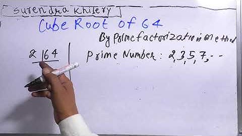 Cube Root of 64 by Prime Factorization Method in Hindi | in Hindi