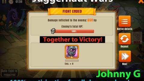 Juggernaut Wars - Together for victory - How to get 100% Clan participation in all caves