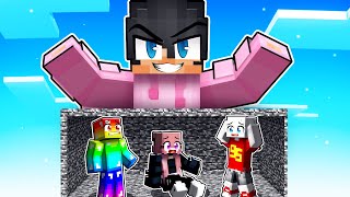 Lukitsin 50 KATSOJAA Bedrock LAATIKON SISÄLLE Minecraftissa?!