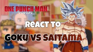 OPM react to GOKU Vs SAITAMA || GCRV || I Fan Animation I One Punch Man Vs Dbz