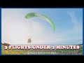 3 flights in under 2 minutes