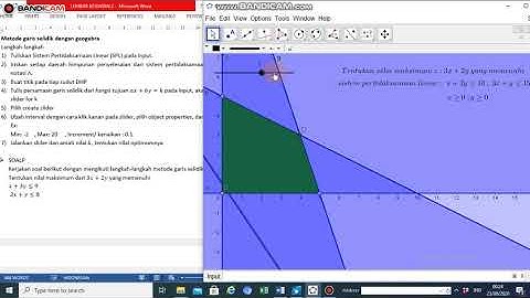 Metode garis selidik dengan geogebra