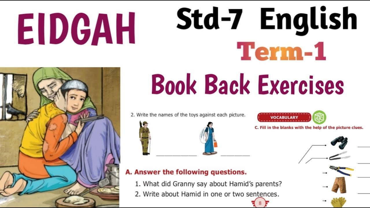 Eidgah Book Back Answers 7th Standard English Term 1 Unit 1 YouTube