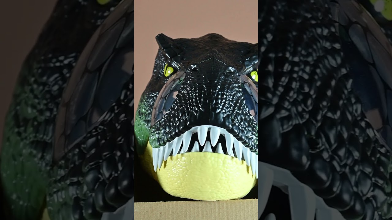 Masque De Dinosaure Lexibook à Mâchoire Mobile - Effets Sonores Rugissements Et Grognements - Yeux LED Lumineux - Déguisement Réaliste Pour Enfant