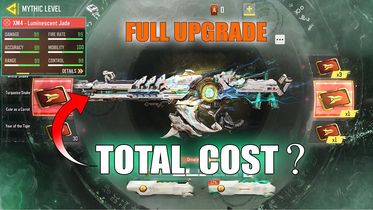 [Total CP ?] Maxed out New XM4 Max Upgrade cost in codm |xm4 maxing ...