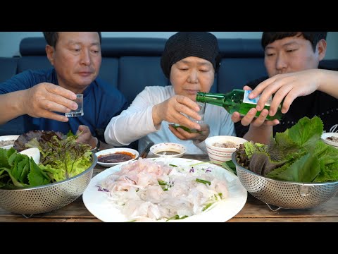 도다리, 가오리, 옥돔 (Raw <strong>fish</strong> - Flounder, <strong>Ray</strong>, Sea bream) 회 먹방!! - Mukbang eating show