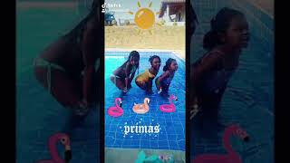 Lala & Lili - Dançando Na Piscina Com A Prima Belinha - Brincadeira De Criança - Bagunça