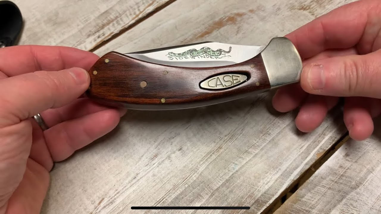 Rare 1980 Case XX Sidewinder pocket knife push button lock blade 