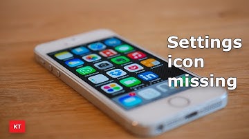 Settings icon missing from the home screen of your iPhone