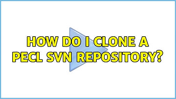 How do I clone a PECL SVN repository?
