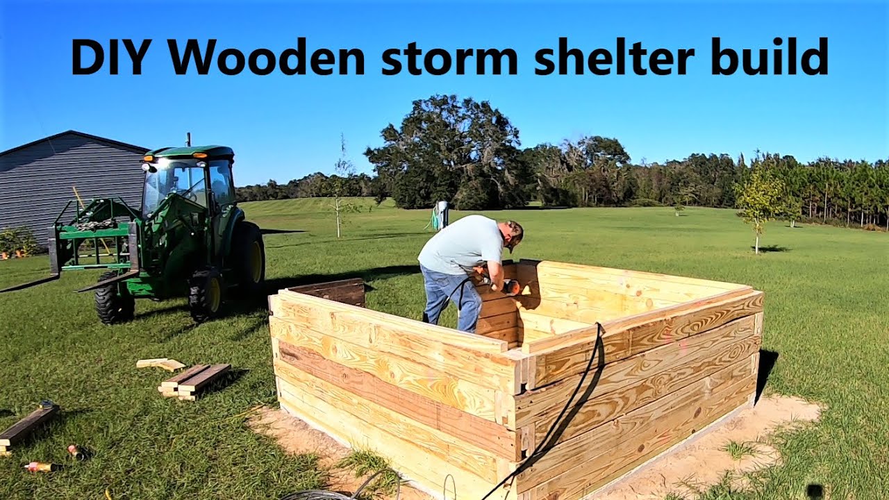 201 Tornado/hurricane shelter bunker build! DIY Wooden storm