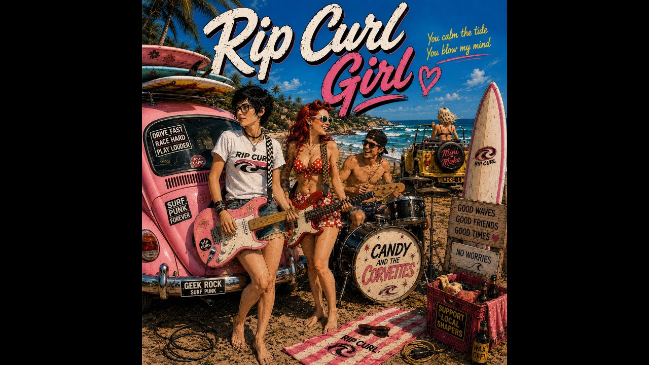 Mira Jamie's Song (Rip Curl Girl)- Candy and the Corvettes en YouTube Mira Jamie's Song (Rip Curl Girl)- Candy and the Corvettes en YouTube