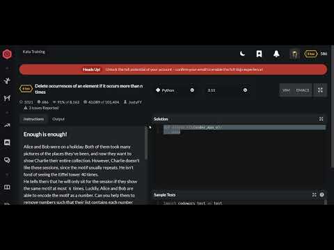 Codewars | Delete occurrences of an element if it occurs more than n times | Python 6 kyu