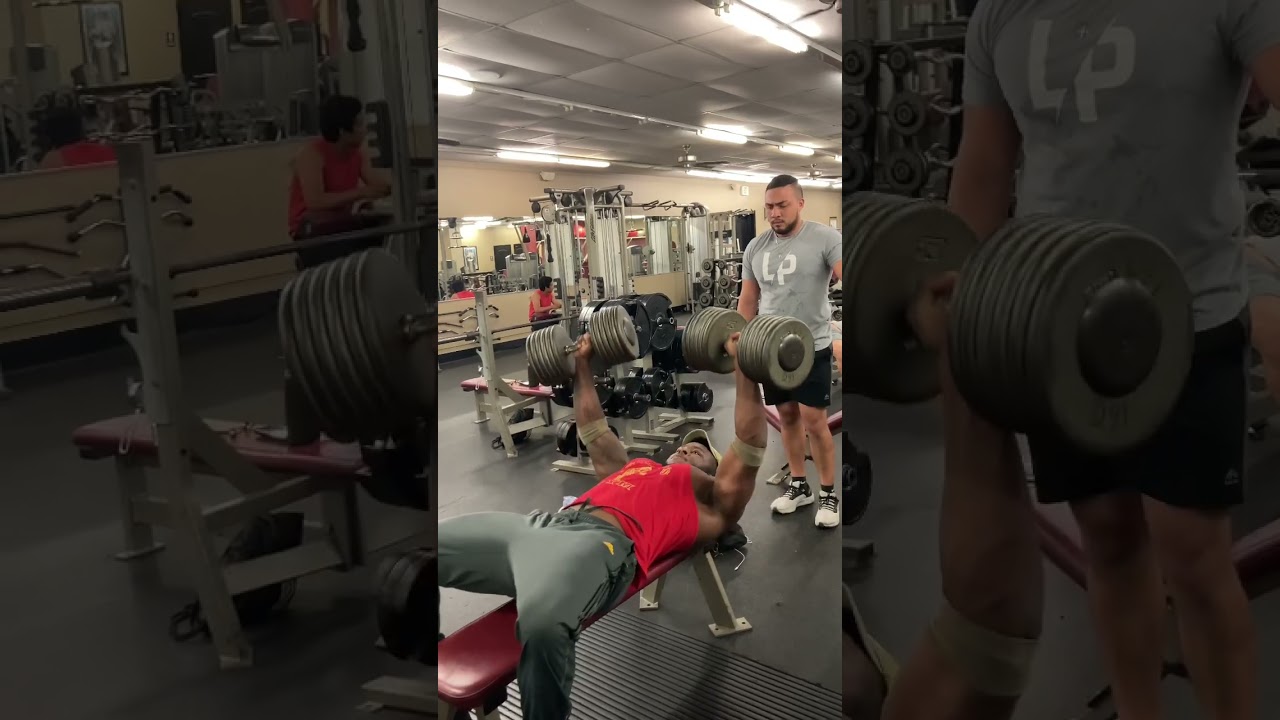 160lb dumbbell chest press