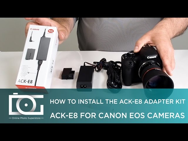 I mængde forhold Forbigående How to Use and Install the ACK E8 Adapter Kit for Canon EOS Rebel T3i T5i  T4i T2i & Other Cameras - YouTube