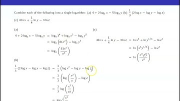 Combining Logarithms Example