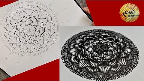 Easy 3D Mandala Art for Beginners / Step by Step Tutorial / How to Draw Flower Mandala Drawing