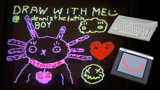 My first Atari Artist Touch Tablet (1983) drawing on the Atari 130XE (1985) Net Worth