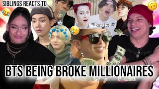 Siblings react to 'BTS being broke Millionaires' | REACTION