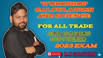 Workshop Calculation And Science-ITI1 Years All Trade