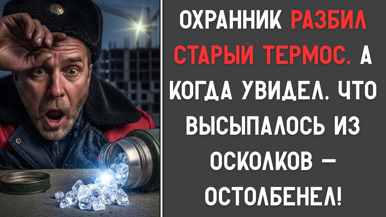 ОХРАННИК УРОНИЛ СТАРЫЙ ТЕРМОС НА БЕТОН, А КОГДА УВИДЕЛ, ЧТО ВЫСЫПАЛОСЬ ИЗ ОСКОЛКОВ - ОСТОЛБЕНЕЛ!